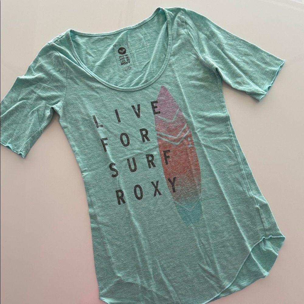 Roxy Women's Aqua Surf Graphic Tee